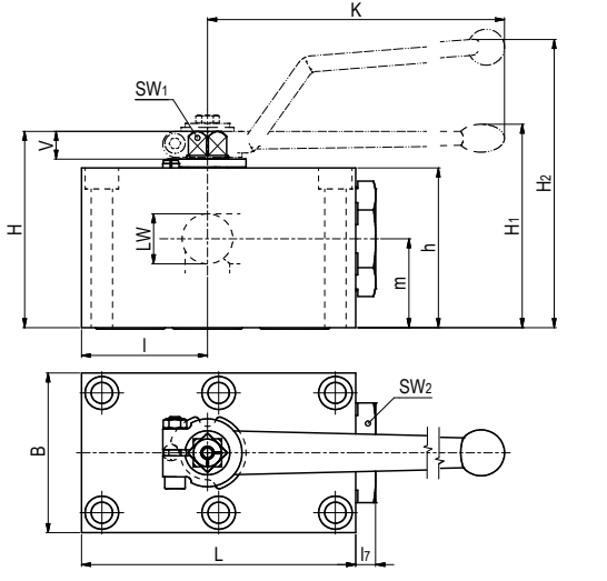 Zawór kulowy 3/2 drogowy do zamontowania na kolektorze DN6 