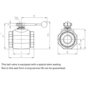 Zawór kulowy gwintowany do izocyjanianu DN32 - DN50 420 Bar
