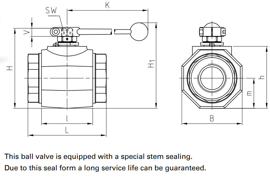 Zawór kulowy gwintowany do izocyjanianu DN32 - DN50 420 Bar