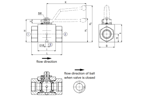 Zawór kulowy gwintowany z otworem wentylacyjnym DN4 - DN25/