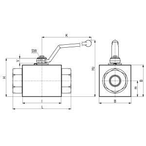 Zawór kulowy gwintowany wysoko ciśnieniowy DN4 - DN25 800 