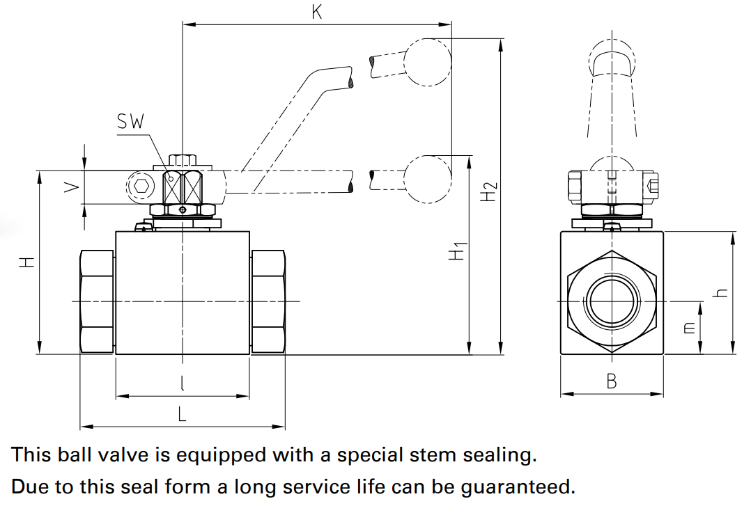 Zawór kulowy gwintowany do izocyjanianu DN4 - DN25/40 do 5