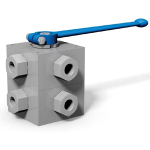 Kombinacja zaworów kulowych gwintowanych z dźwignią u gó