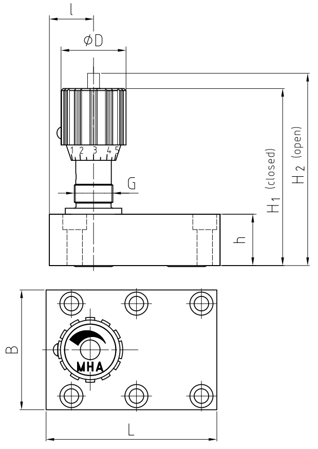 Zawór dławiący do montażu kolektora DN6 - DN30 do 350Bar