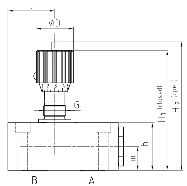 Zawór dławiący do montażu na kolektorze DN6 - DN40 Do 35