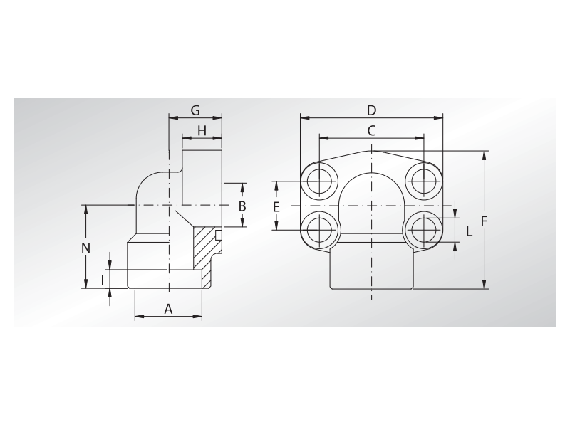 Flansza 90° do spawania AFS1, Materiał: Stal węglowa S355