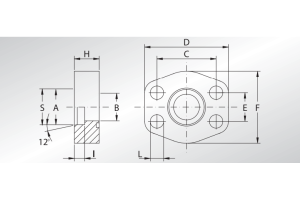 Flansza do spawania płaska PFS, Rozmiar flanszy: 3/4"