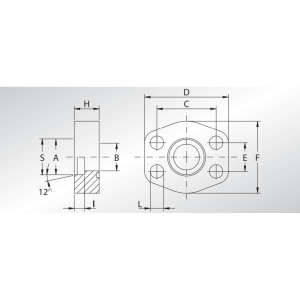 Flansza do spawania płaska PFS, Rozmiar flanszy: 3/4"