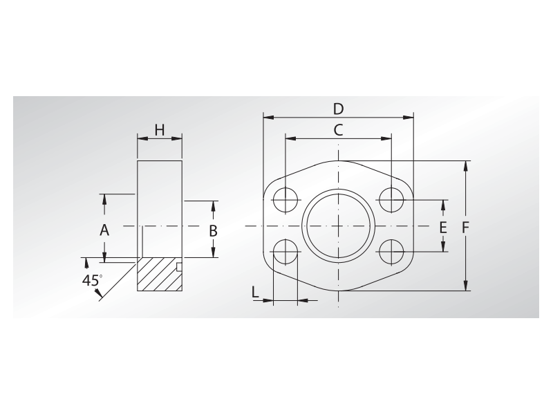 Flansza do spawania płaska PFS, Rozmiar flanszy: 3/4"