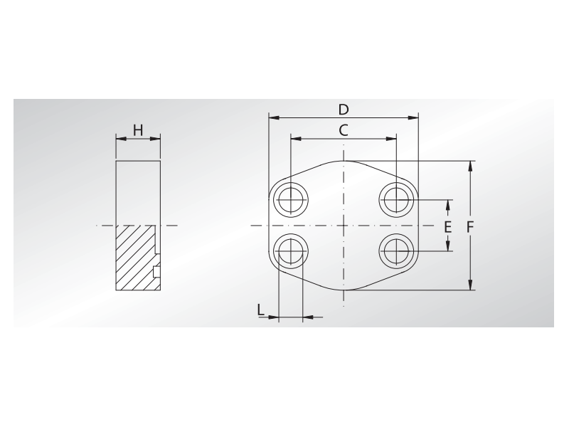 Kołnierz zaślepiający AFC 1/2" SAE - L3000, Materiał: St