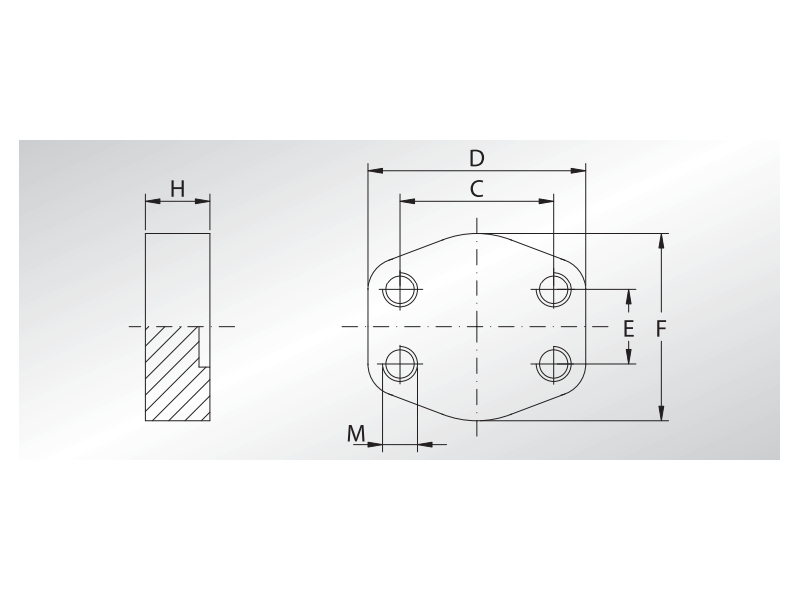 Przeciwkołnierz zaślepiający GFC 1/2" SAE - L3000, Materi
