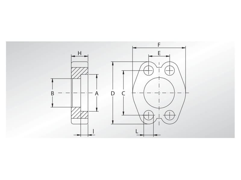 Flansza AFPI, Materiał: Stal węglowa S355J2 (CR-6 free), R