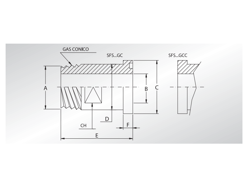 Adapter BSPP stożkowy SFS, Materiał: Stal węglowa S355J2