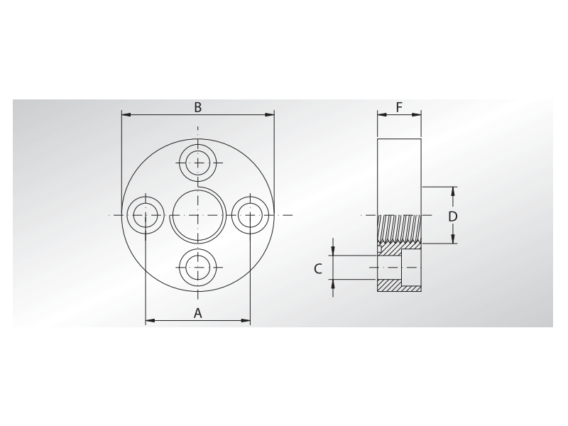 Flansza RP1 3/8" BSPP, Rozmiar gwintu: 3/8" BSPP, Grupa pomp