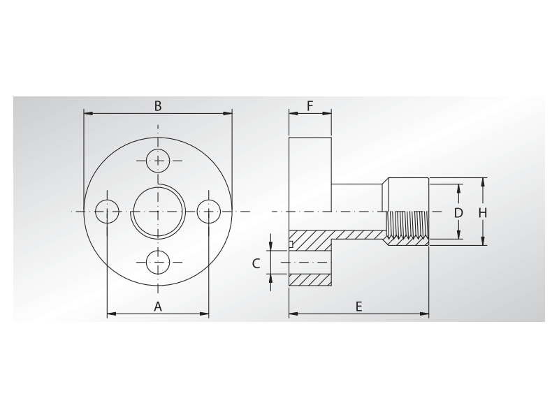 Flansza RPI1 3/8" BSPP, Rozmiar gwintu: 3/8" BSPP, Grupa pom