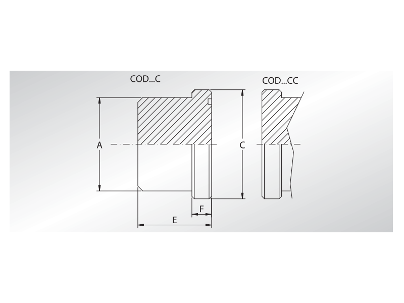 Ślepy adapter COD, Materiał: Stal węglowa S355J2 (CR-6 fr