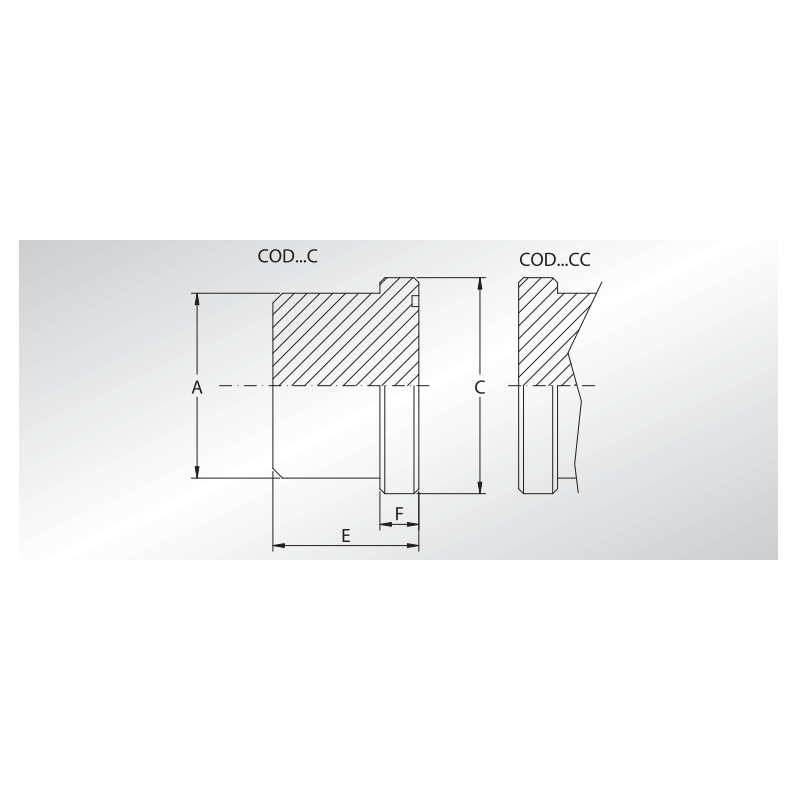 Ślepy adapter COD, Materiał: Stal węglowa S355J2 (CR-6 fr