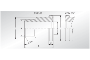Adapter do spawania ISO, Rozmiar flanszy: 2.1/2"