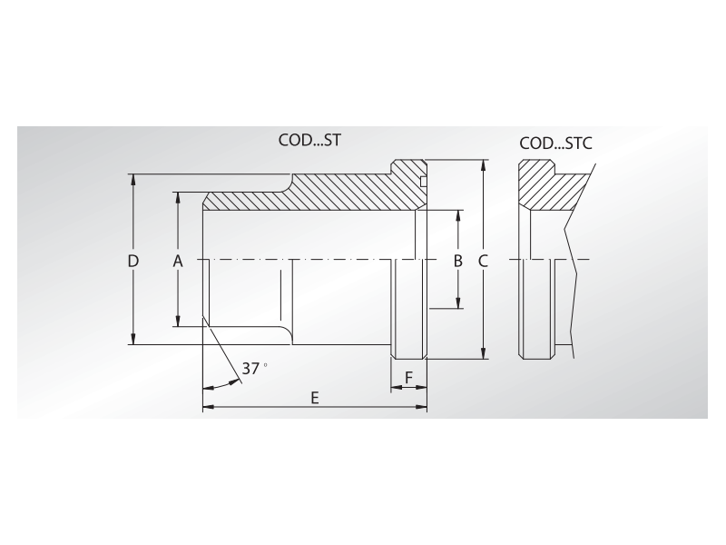 Adapter do spawania ISO, Rozmiar flanszy: 2.1/2"