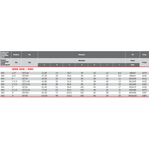 Flansza do spawania CET, Seria flanszy: Seria 3000, Rozmiar 