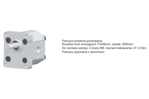Pompa zębata grupa 1.5, śruby 71,9x52,4mm, zamek 32mm, Obj