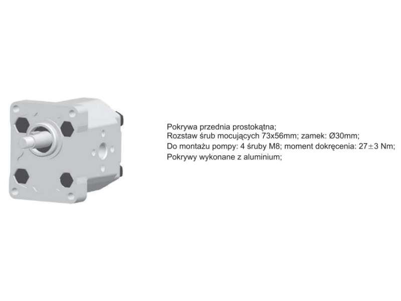 Pompa zębata grupa 1.5, śruby 71,9x52,4mm, zamek 32mm, Obj