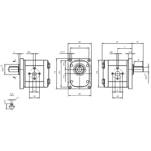 Pompa zębata gr.2 F, Objętość geometryczna: 18,0 cm³/ob