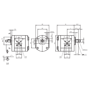 Pompa zębata gr. 2 GX, Objętość geometryczna: 4,0 cm³/o