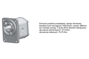 Pompa zębata grupa 2, śruby 100x72mm zamek 80mm, Objętoś