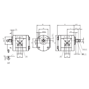 Pompa zębata grupa 2 śruby 60x60 zamek 50mm, Objętość g